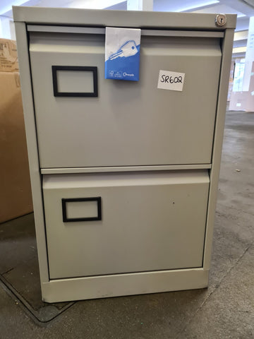 Grey Bisley 2 Drawer Contract Steel Filing Cabinet