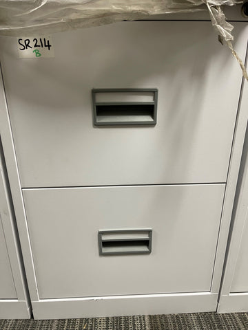 White 2 Drawer Filing Cabinet