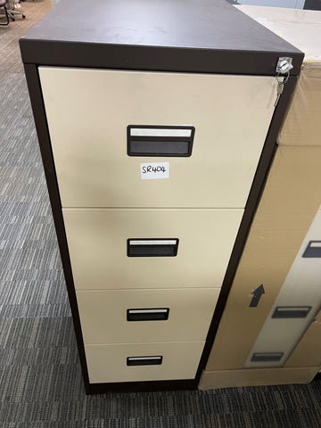 Coffee and Cream 4 Drawer Filing Cabinet