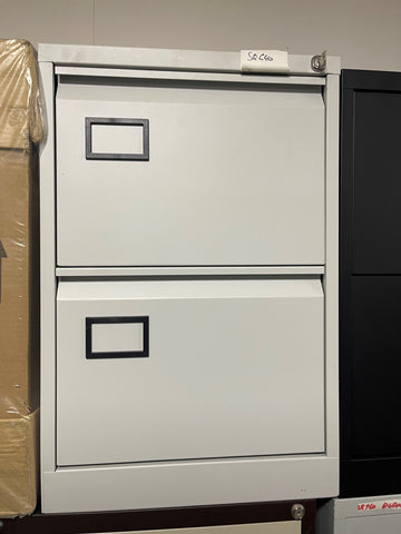 Bisley Light Grey 2 Drawer Filing Cabinet
