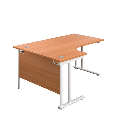 Twin Upright Right Hand Radial Desk