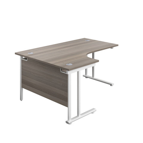 Twin Upright Right Hand Radial Desk