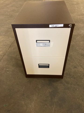 Coffee and Cream 2 Drawer Filing Cabinet