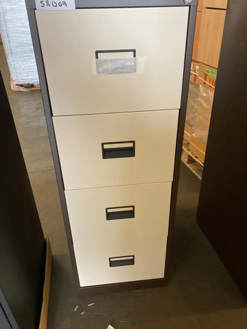 Coffee and Cream 4 Drawer Filing Cabinet